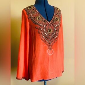Together Almost New Hand Beaded Full Sleeve Top